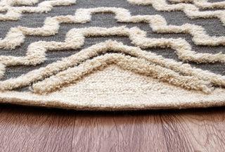 Contemporary Tufted Scandinavian Round Rug, 4' Round