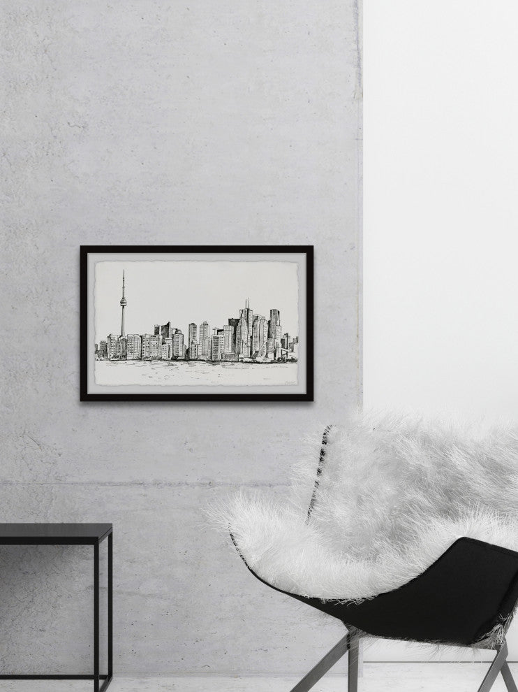 "Towering CN Tower" Framed Painting Print, 30x20