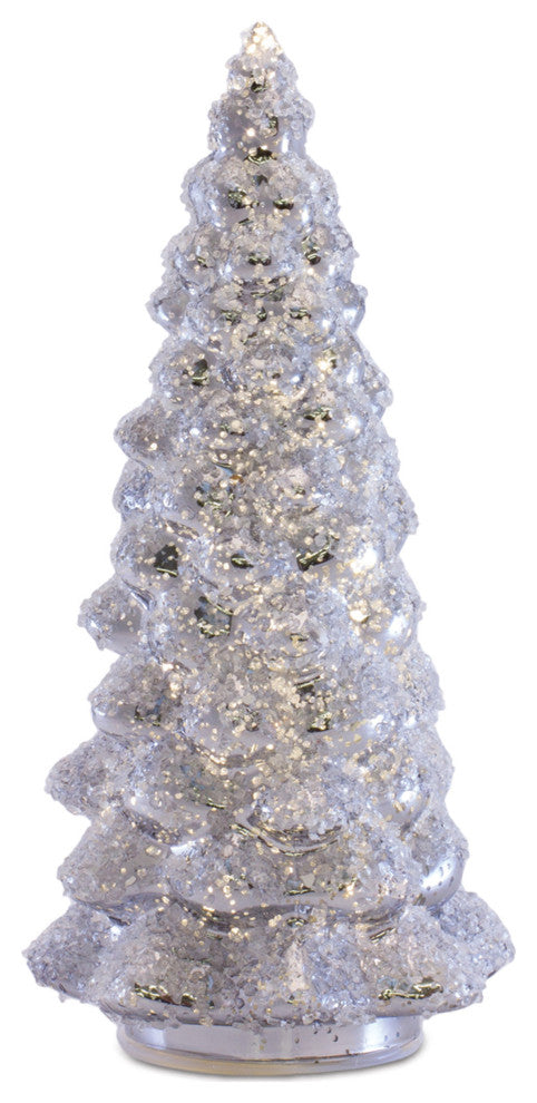 LED Frosted Glass Tree Decor, 3-Piece Set