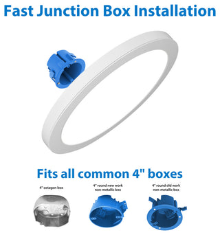 DSE 15" White Round Selectable LED Surface Mount Downlight