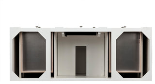 Bristol 60" Single Vanity Bright White, Eternal Jasmine Pearl Quartz