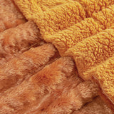 Plain Faux Fur Throw Blanket, Burnt Orange, 60"x80"