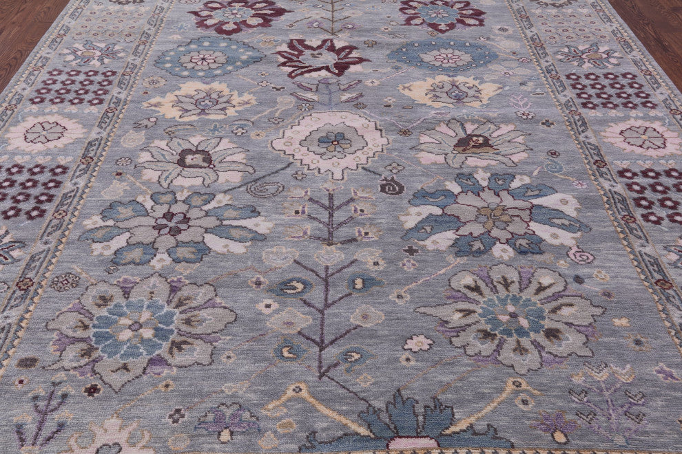 Turkish Oushak Handmade Wool Rug 9' 2" X 12' 1" - Q13573