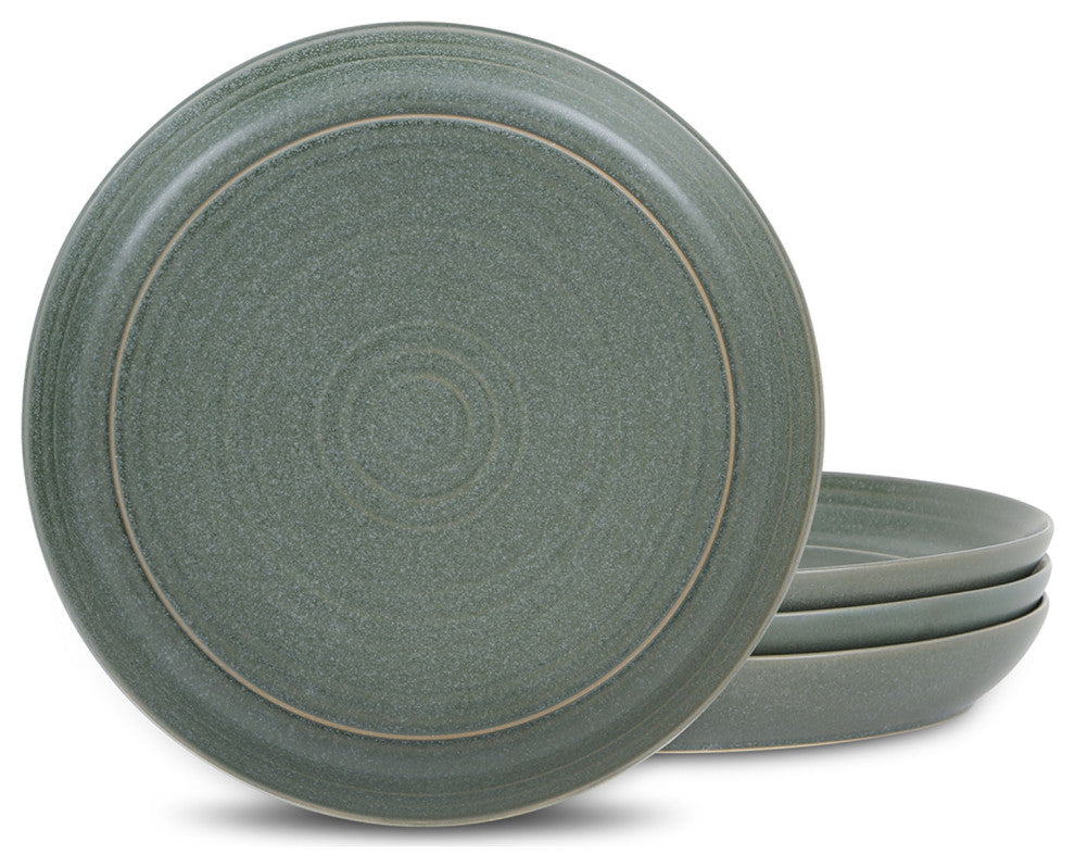 Stone Lain Elio Stoneware Salad Plate Set of 4, Green