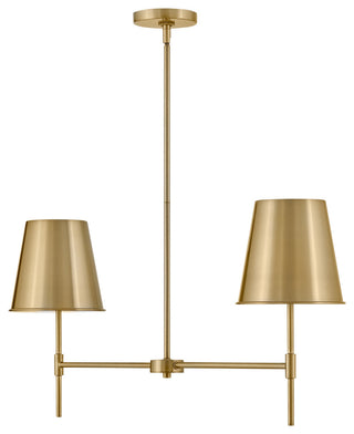 Lark 83445 Blake 2 Light 36"W Linear Chandelier - Lacquered Brass