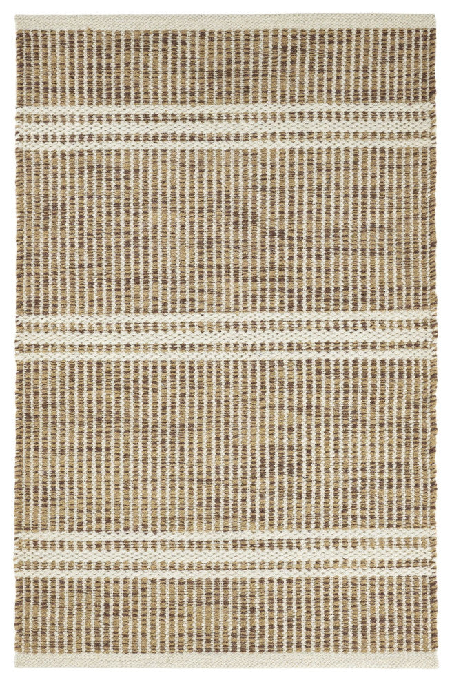 Dash & Albert Malta Natural Handwoven Wool Rug, Ivory, 5' x 8'