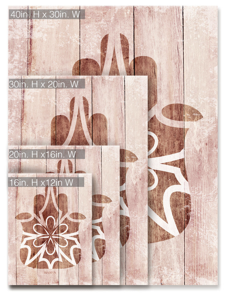 Ready2HangArt Inspirational 'Hamsa Hand III' Wrapped Canvas Wall Art