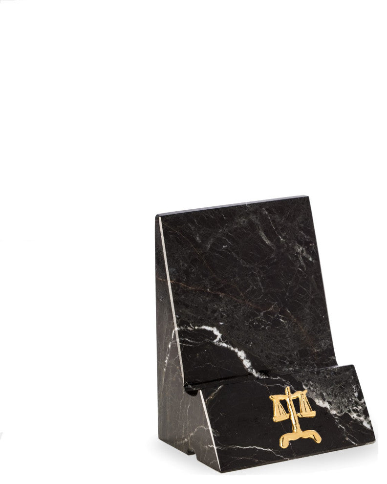 Legal Black "Zebra" Marble Desktop Phone