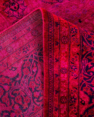 Overdyed, One-of-a-Kind Hand-Knotted Area Rug Pink, 8'1"x14'1"