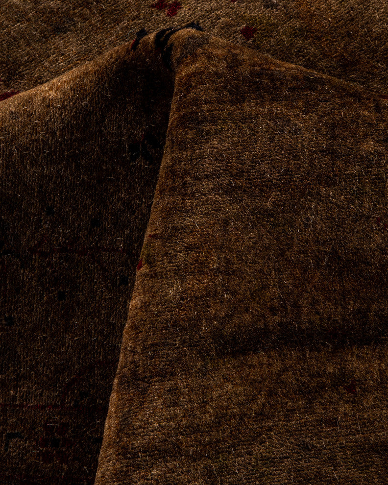 Fine Vibrance, One-of-a-Kind Hand-Knotted Area Rug Brown, 8' 3" x 16' 0"