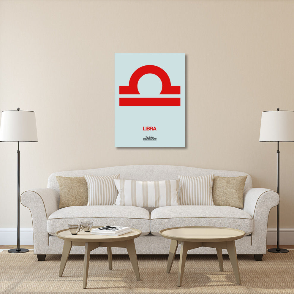 "Libra Zodiac Sign Red" Fine Art Print
