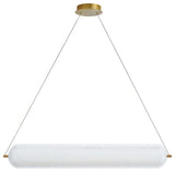Peri Horizontal Pendant, 36W, Aged Brass, Clear Acrylic Diffuser