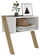 FM FURNITURE Denver Night Stand, with Light Oak Finish - White