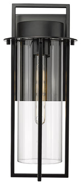 1 Light 8 in. Powder Coated Black Outdoor