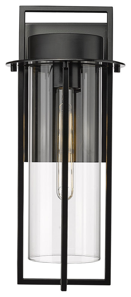 1 Light 8 in. Powder Coated Black Outdoor