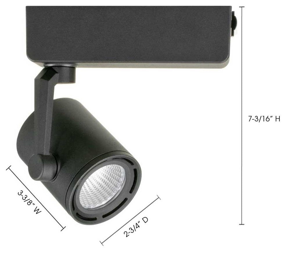 JESCO 1-Light COB LED H Track Head Fixture 25 Degree Beam Angle 3000K , White, 5