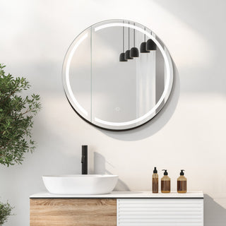 Radiant Frameless Surface-Mount LED Lighted Bathroom Medicine Cabinet, 24"