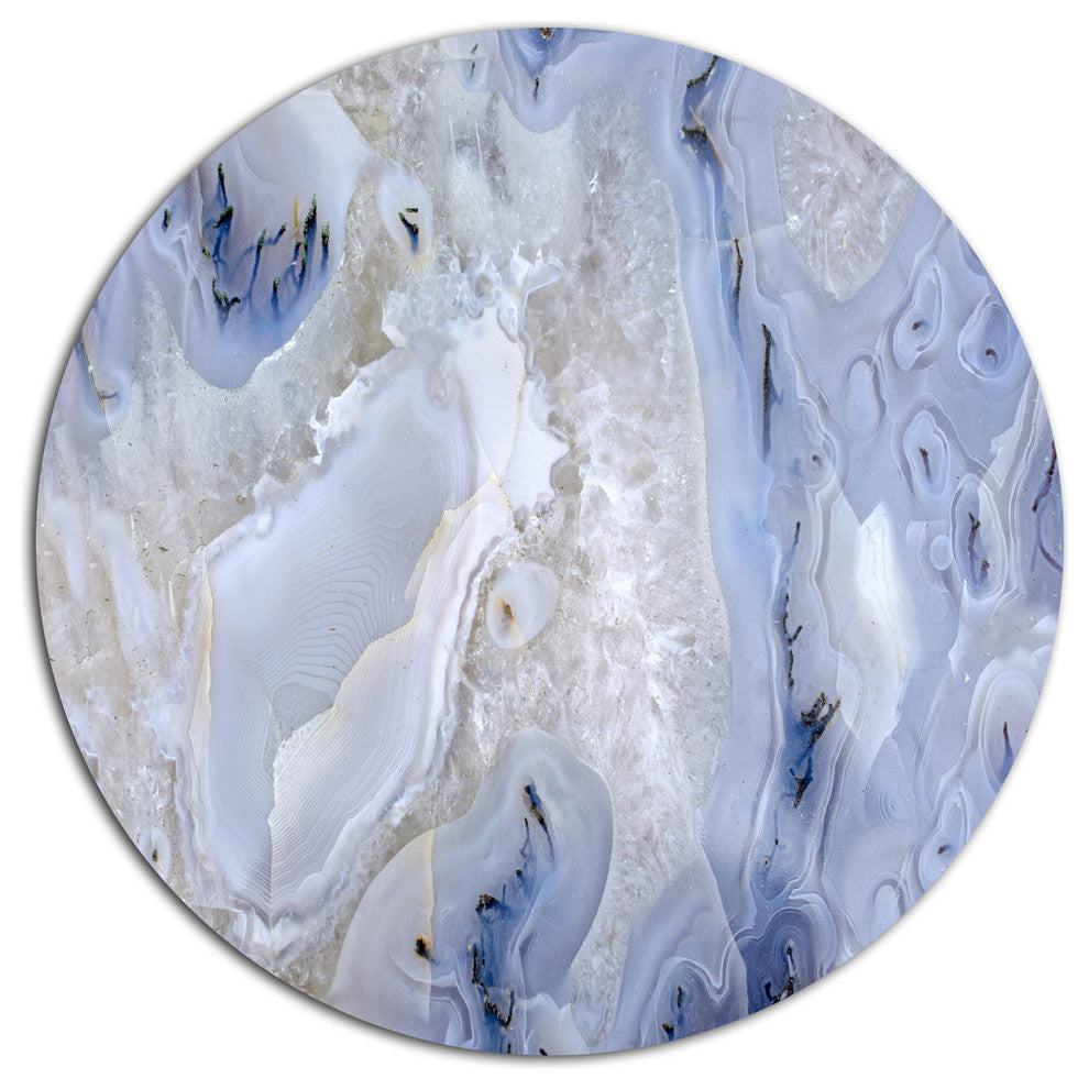 Agate Stone Background, Abstract Round Wall Art, 36"