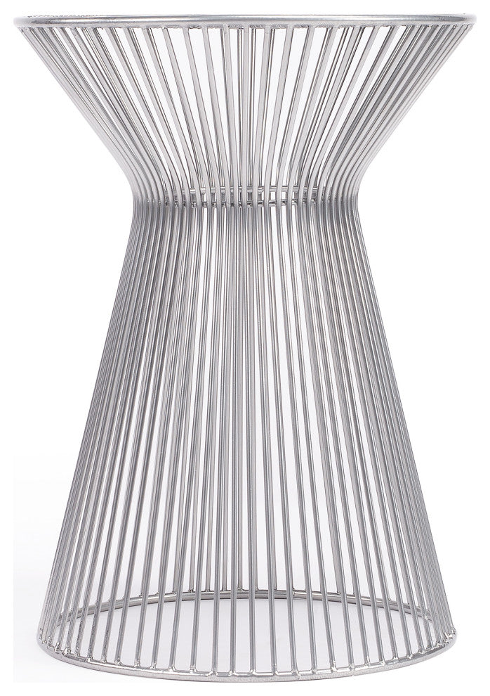 Butler Greeley Silver Metal End Table