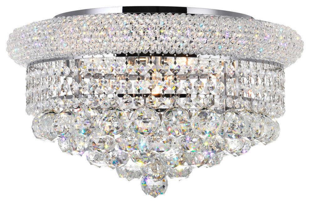 Empire 8 Light Flush Mount With Chrome Finish