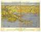 "Louisiana, Mississippi, Alabama and Part of Florida, 1861" Paper Art, 18"x15"