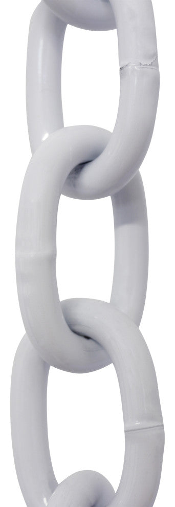 RCH Hardware Steel Standard Link Chandelier Chain, 10', White, W30