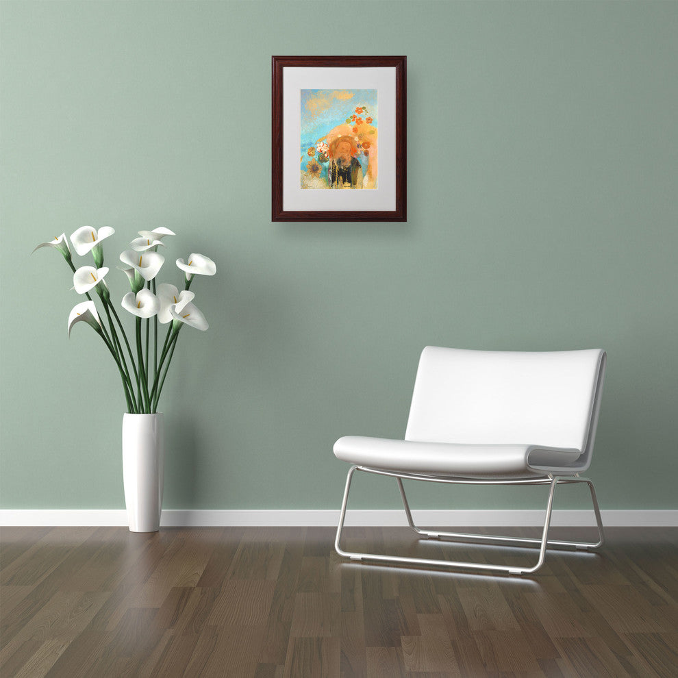 'Evocation of Roussel, 1912' Matted Framed Canvas Art by Odilon Redon