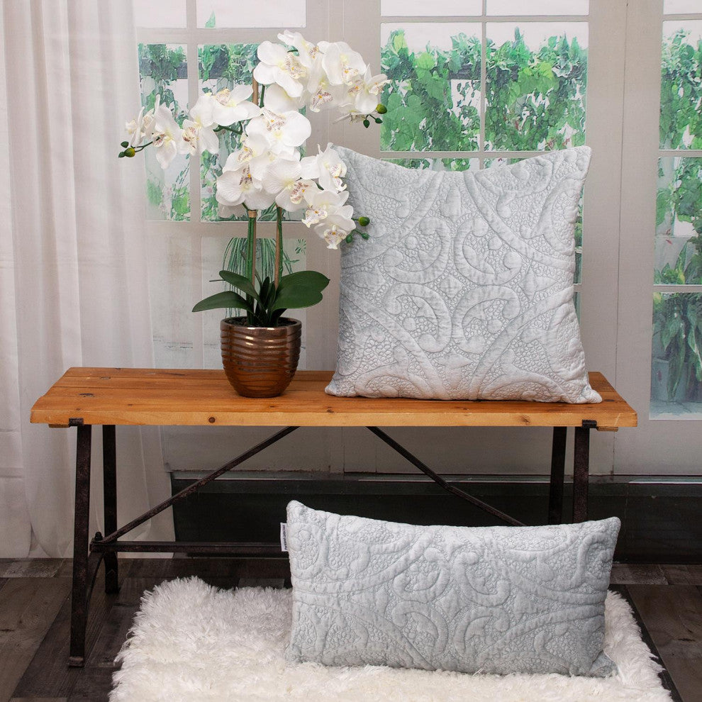 Parkland Collection Cristal Gray Throw Pillow