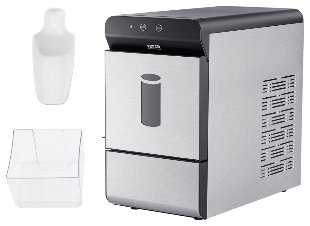 VEVOR Nugget Ice Maker Countertop 37Lbs/24H Portable Ice Cube Machine Self-Clean