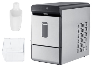 VEVOR Nugget Ice Maker Countertop 37Lbs/24H Portable Ice Cube Machine Self-Clean