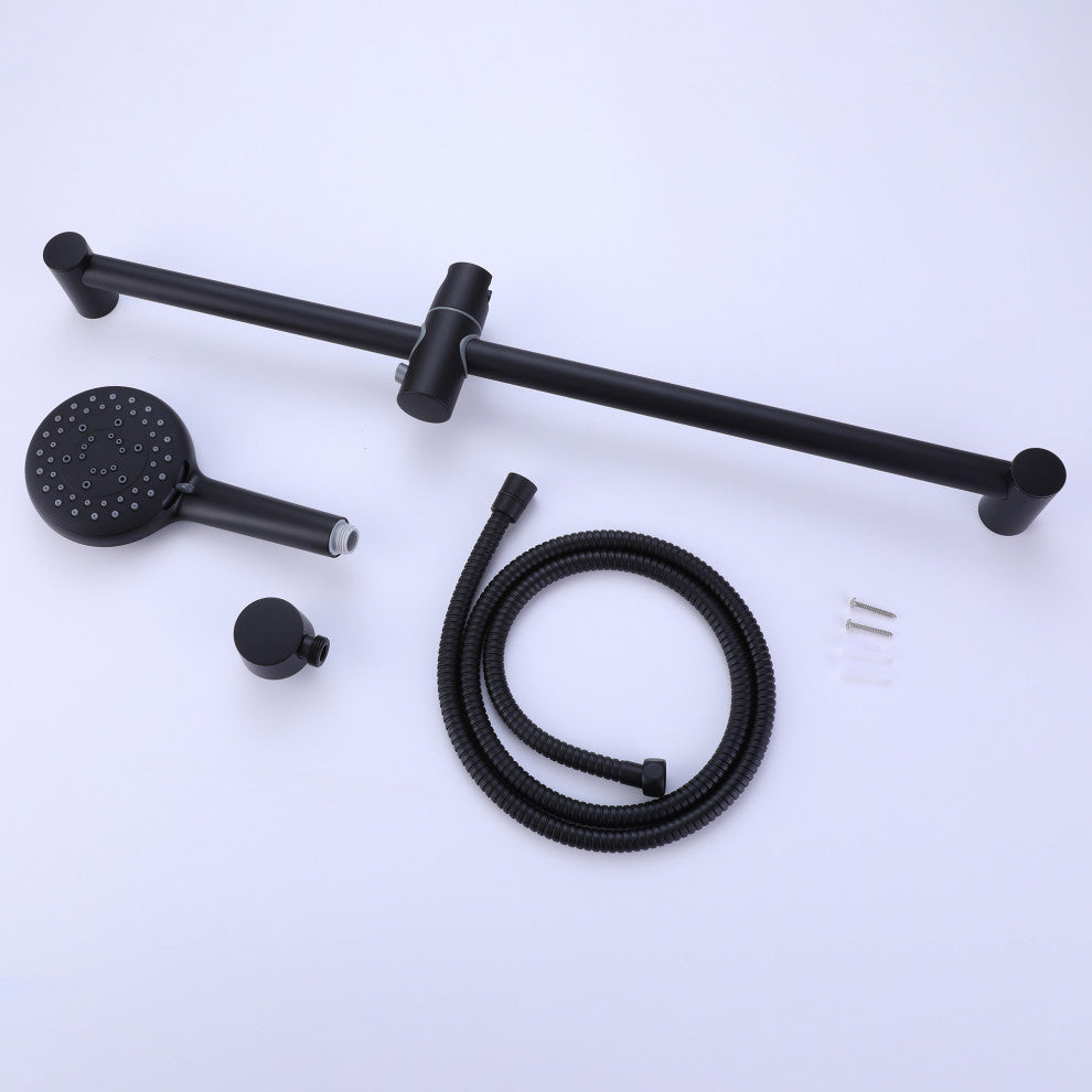 Multi Function Handheld Shower Head with Slide Bar Less Rough-in Valve