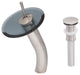 Novatto GF-001BN-S-PUD FALLS Waterfall Vessel Faucet Set In Brushed Nickel