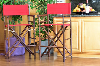 Bamboo High Director Chair, Set of 2, Red