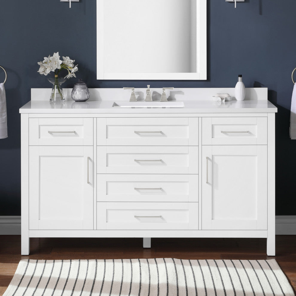 OVE Decors Tahoe II 60" Single Basin Vanity, White