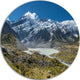 Green And White Mountains New Zealand, Landscape Disc Artwork, 11"