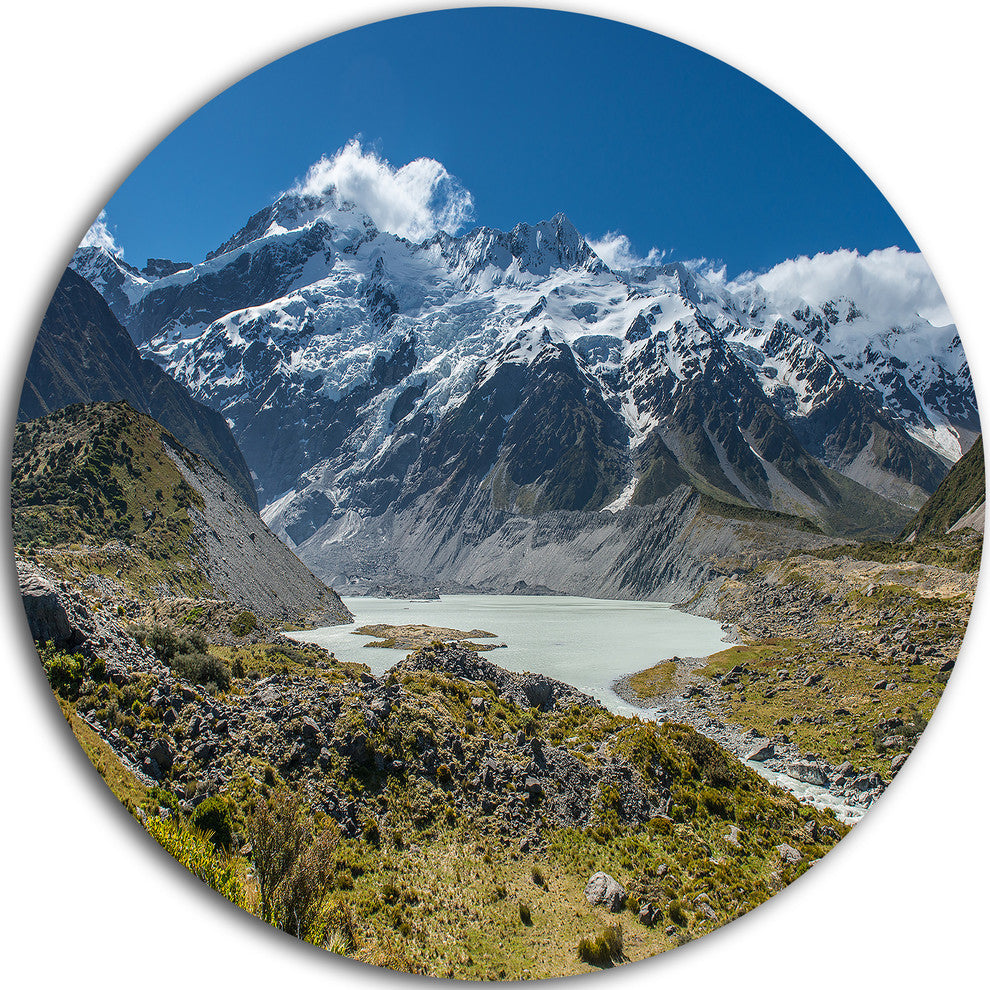 Green And White Mountains New Zealand, Landscape Disc Artwork, 11"