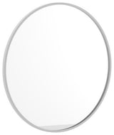 Julianne Round Metal Framed Wall Mirror, Silver, 30"