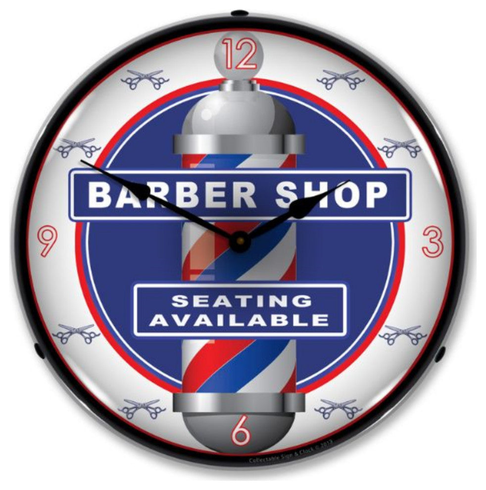 1303430 Barber Shop Clock