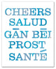 Cheers Around The World Canvas Wall Art, 16"x20"