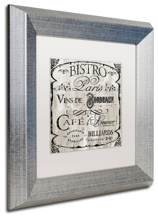 Color Bakery 'Paris Bistro III', Silver Frame, White Mat, 11x11