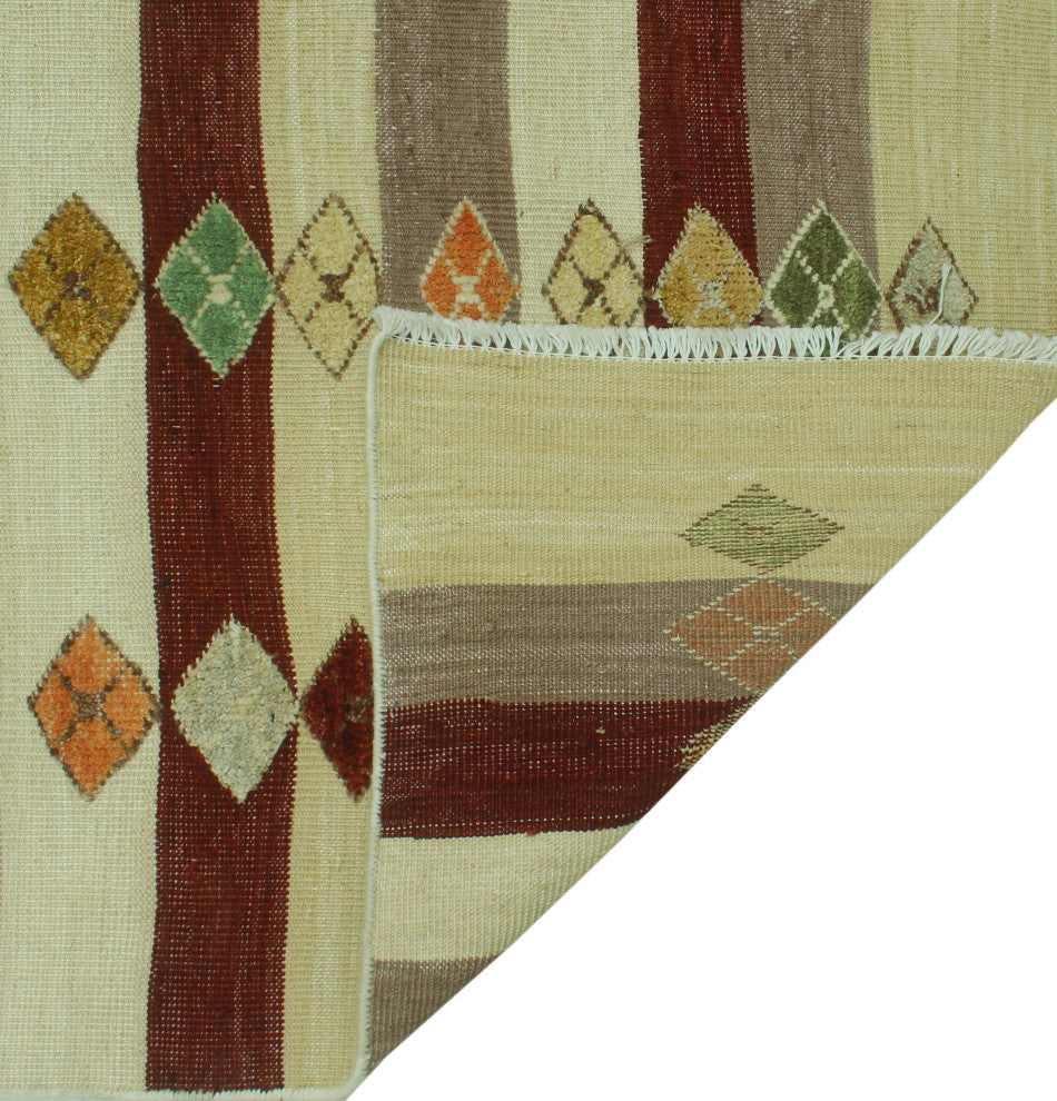High-Low Kilim Aethelwy Beige Rug