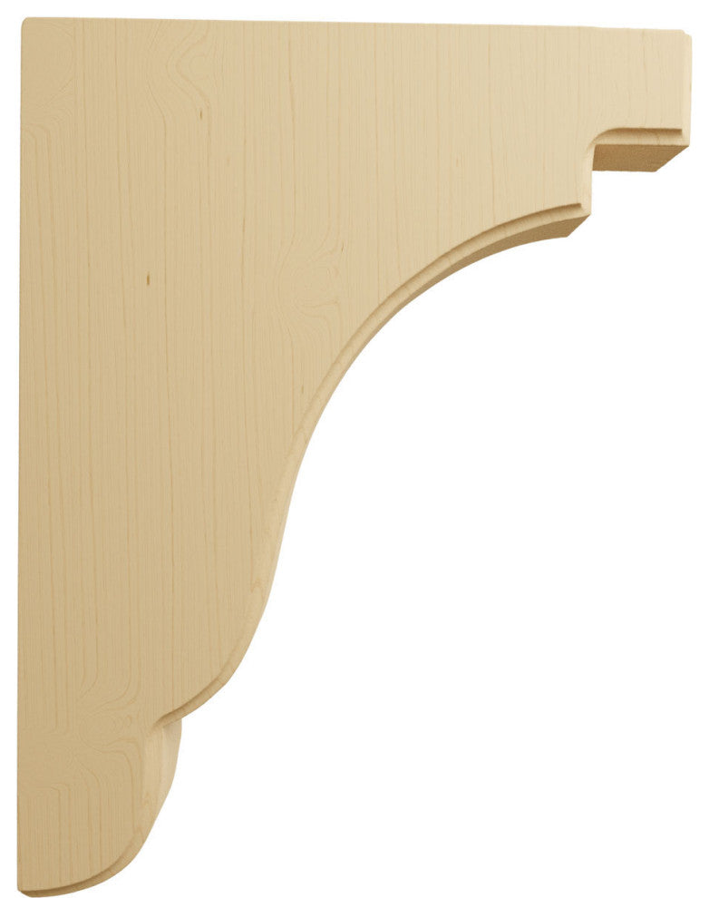 1 3/4"W x 7 1/4"D x 9 1/2"H Bedford Wood Bracket, Alder