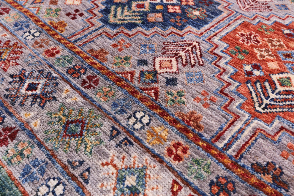 5' 10" X 8' 4" Super Kazak Khorjin Hand-Knotted Wool Rug Q10226
