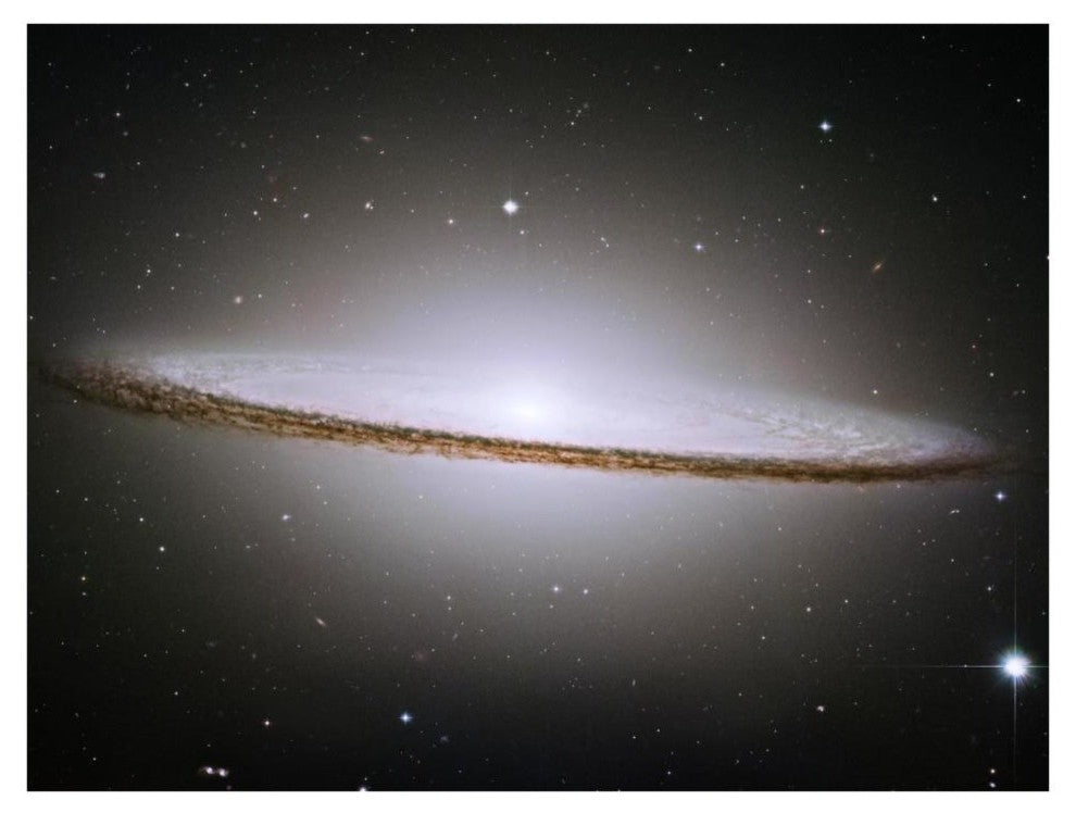 "M104 - The Sombrero Galaxy -  Visible Light" Paper Print by NASA, 34"x26"