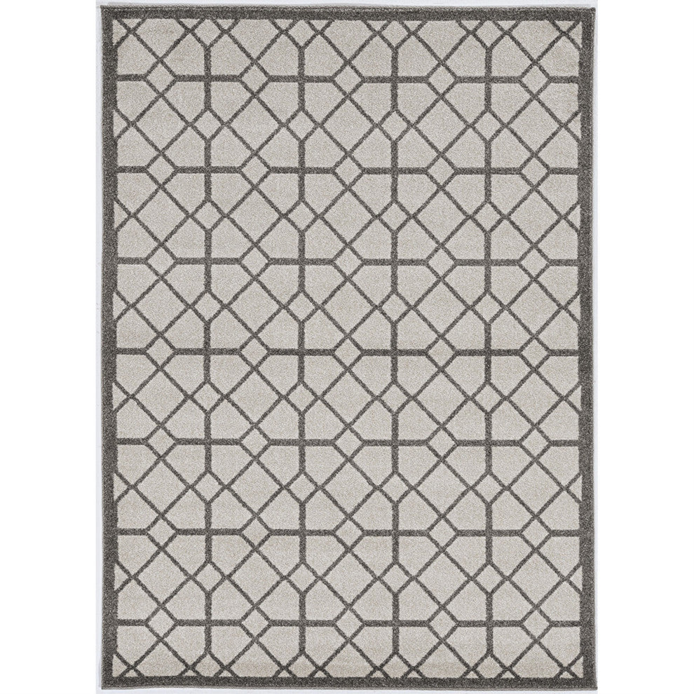 KAS Lucia 2773 Ivory/Gray Scope Area Rug, 7'7"x10'10"