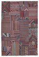 Rug N Carpet - Handmade Turkish 6' 7'' x 9' 11'' Vintage Patchwork Kilim Rug