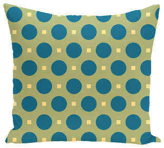 Dot Dash Geometric Print Pillow, Apple, 26"x26"