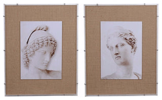 Benzara BM154098 Framed Roman Figure Prints, Set of 2