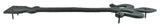 4 Black Wrought Iron Dummy Door Hinge Fleur De Lis 16" |