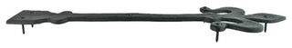 4 Black Wrought Iron Dummy Door Hinge Fleur De Lis 16" |